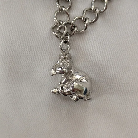 DISNEY Winnie The Pooh & Friends Silver Tone Charm Bracelet 7.25" - Picture 7 of 15